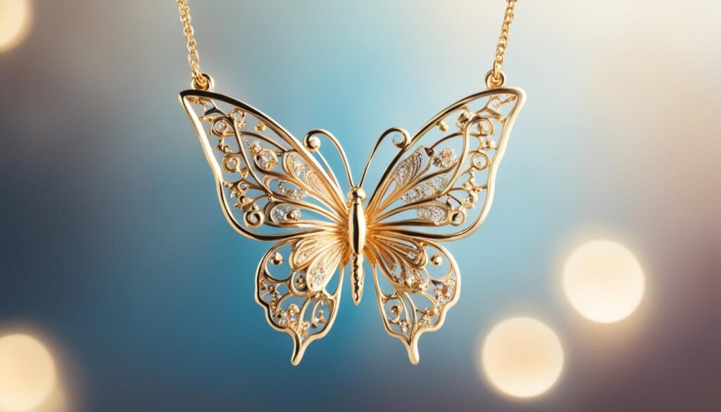 best butterfly necklace gold