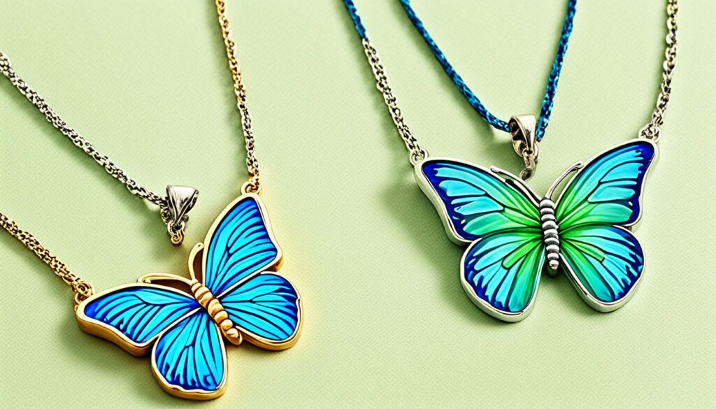 best friend necklaces for 2 butterfly