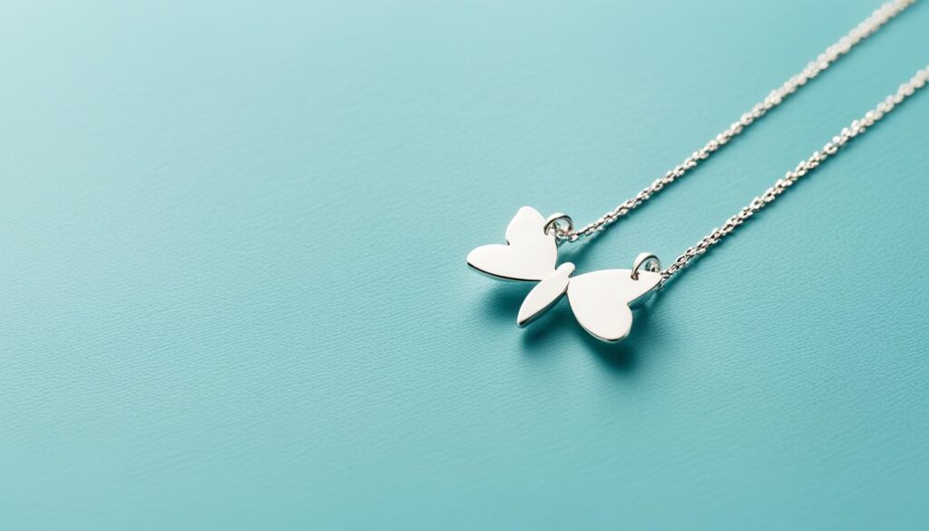 classic and minimalist butterfly best friend necklaces