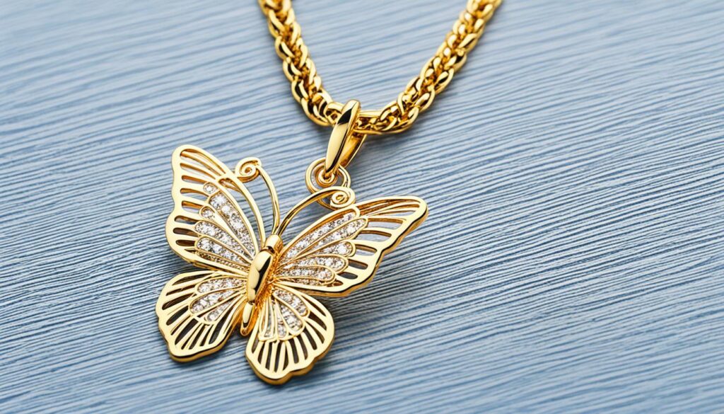 customizable butterfly necklace