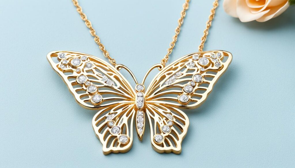 delicate butterfly necklace