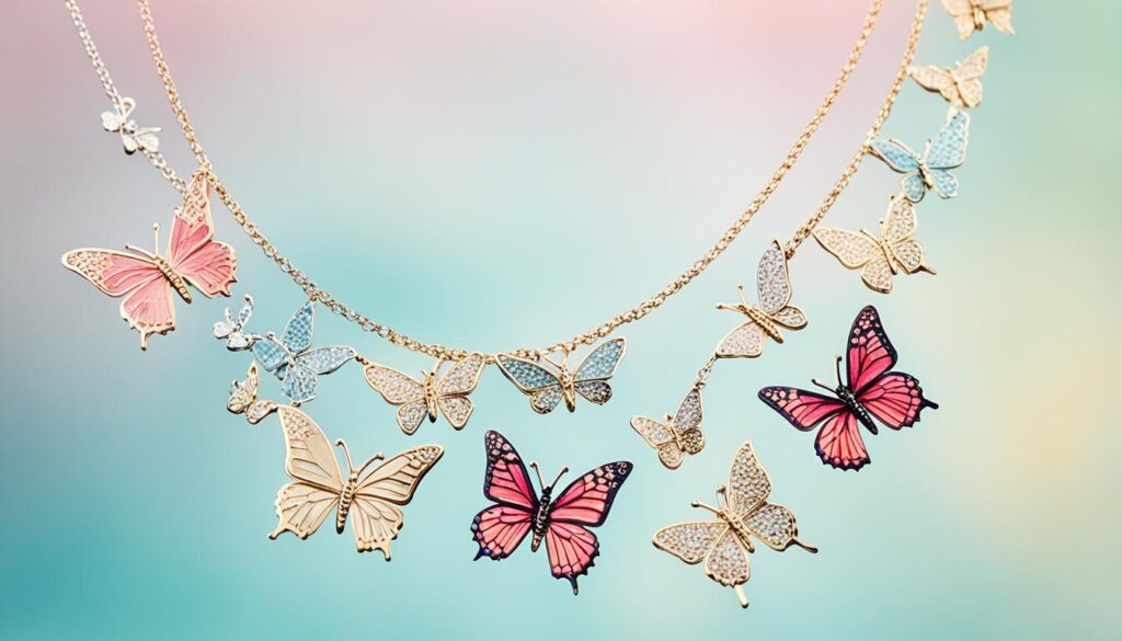 now she flies with butterflies necklace