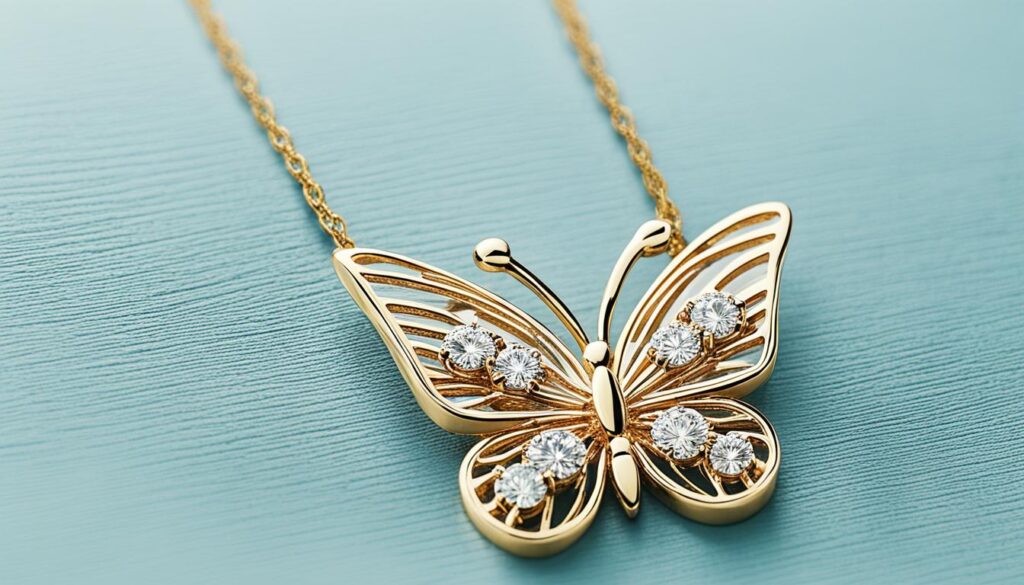 timeless elegant butterfly necklace