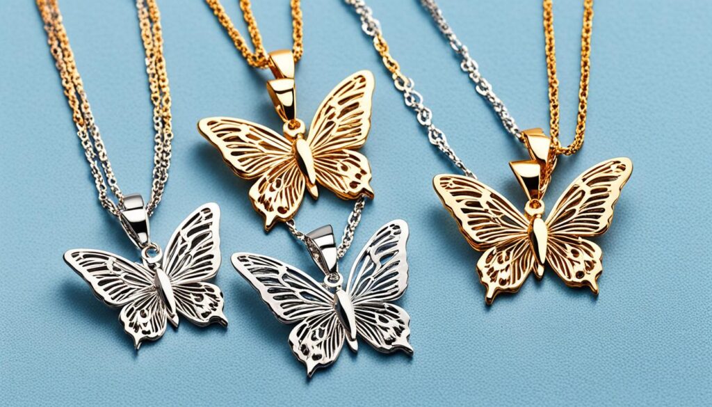 trending butterfly necklace styles