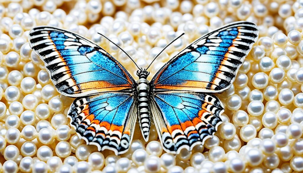 trendy butterfly pearl necklace