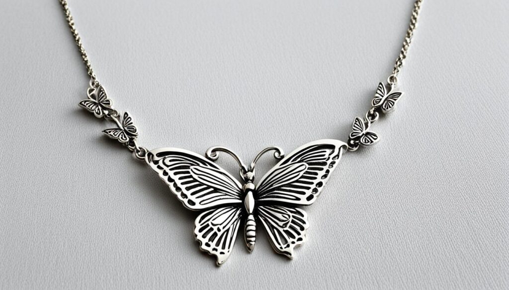 versatile silver butterfly necklace