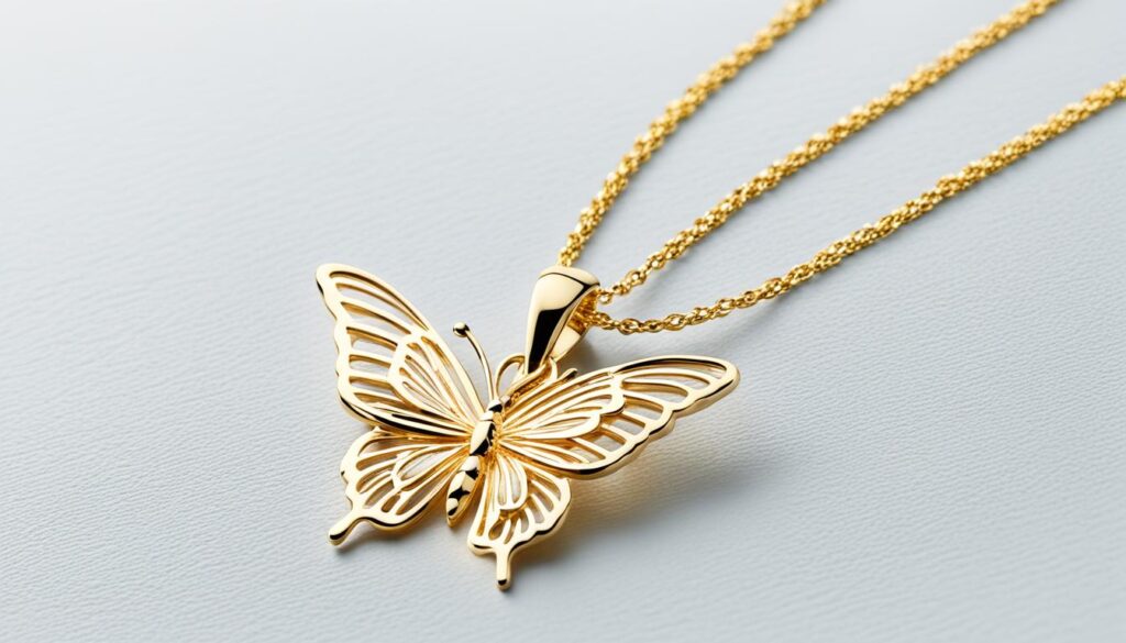 10k gold butterfly necklace
