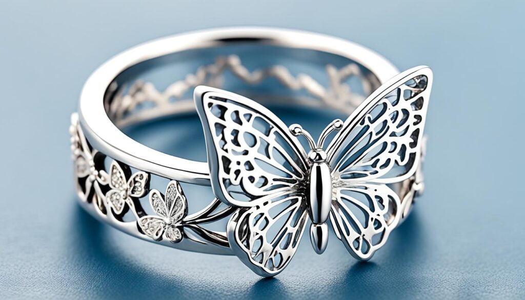 925 sterling silver butterfly ring