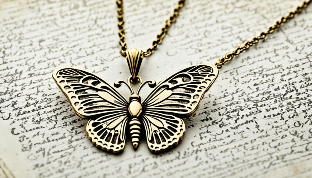 antique butterfly necklace