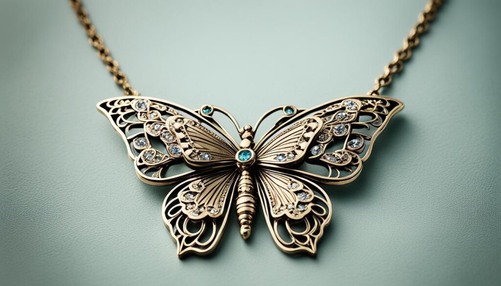 antique butterfly necklace