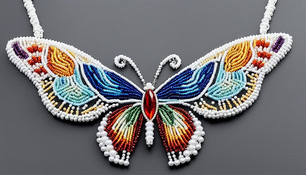 beaded butterfly necklace
