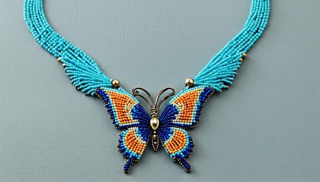 beaded butterfly necklace