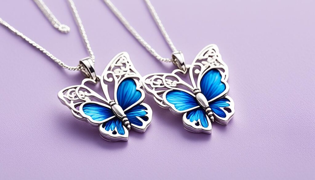 best friend necklaces butterfly