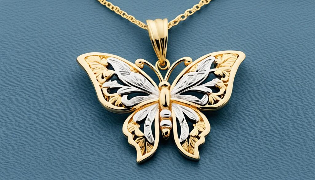 black hills gold butterfly necklace