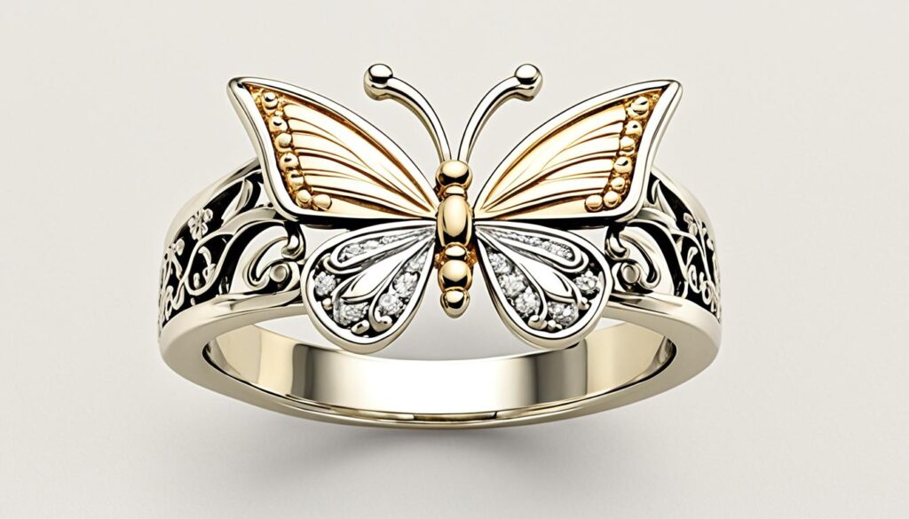 black hills gold butterfly ring