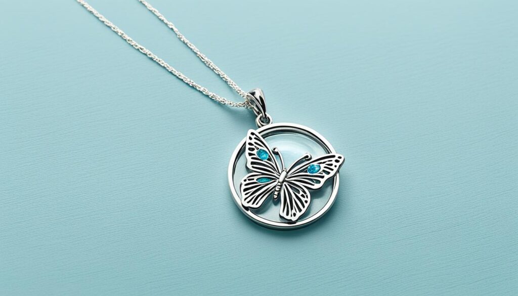 butterfly birthstone necklace