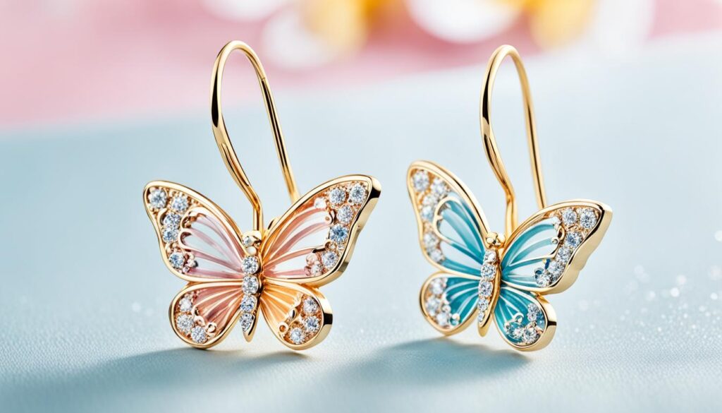 butterfly ear rings
