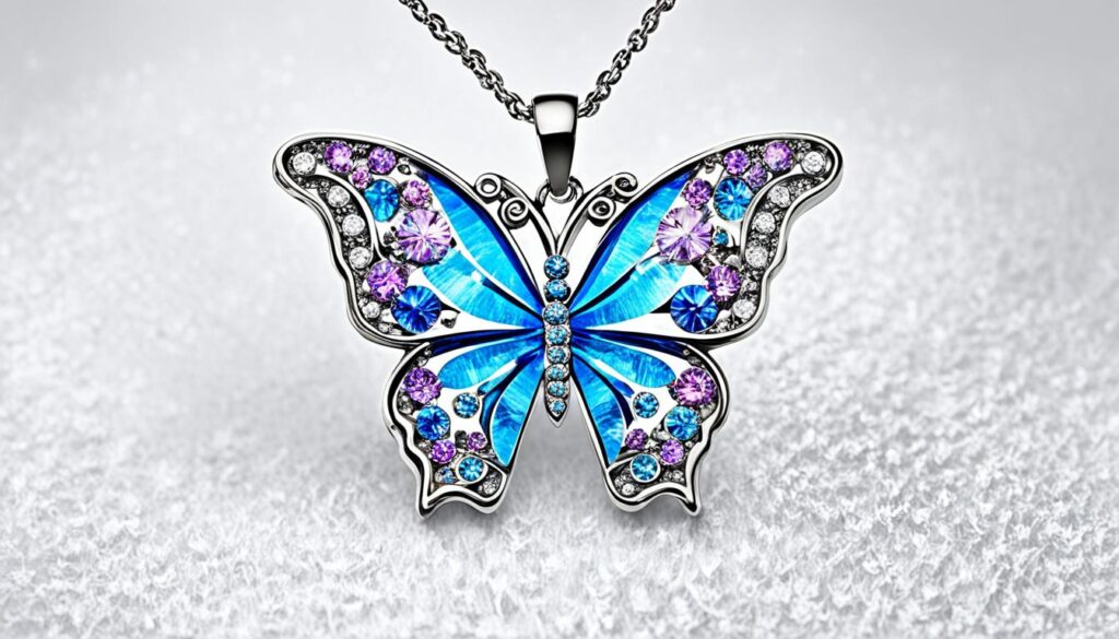 butterfly heart necklace