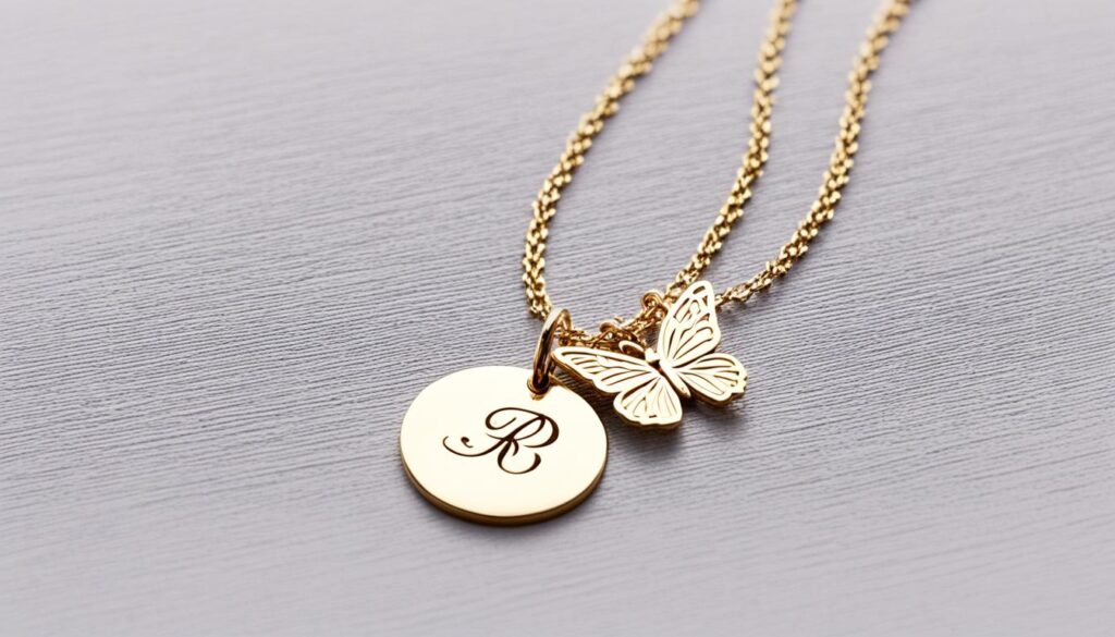 butterfly initial necklace