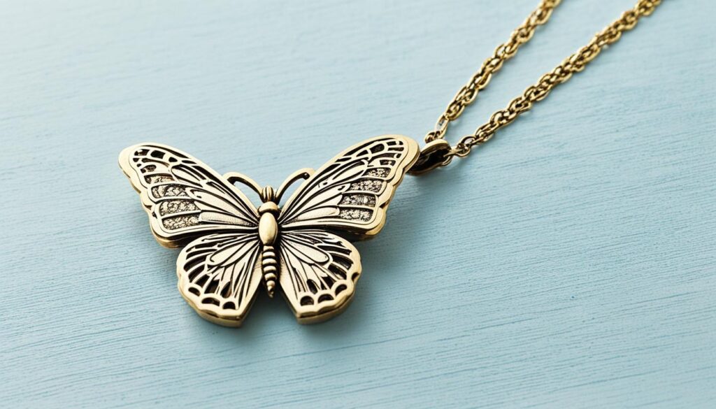 butterfly locket necklace