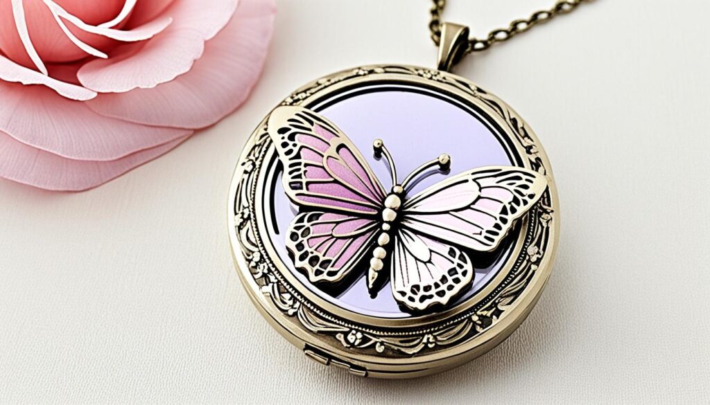 butterfly locket necklace