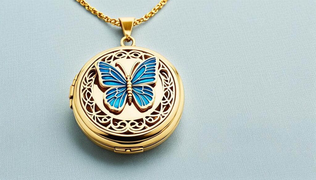 butterfly locket necklace heirloom
