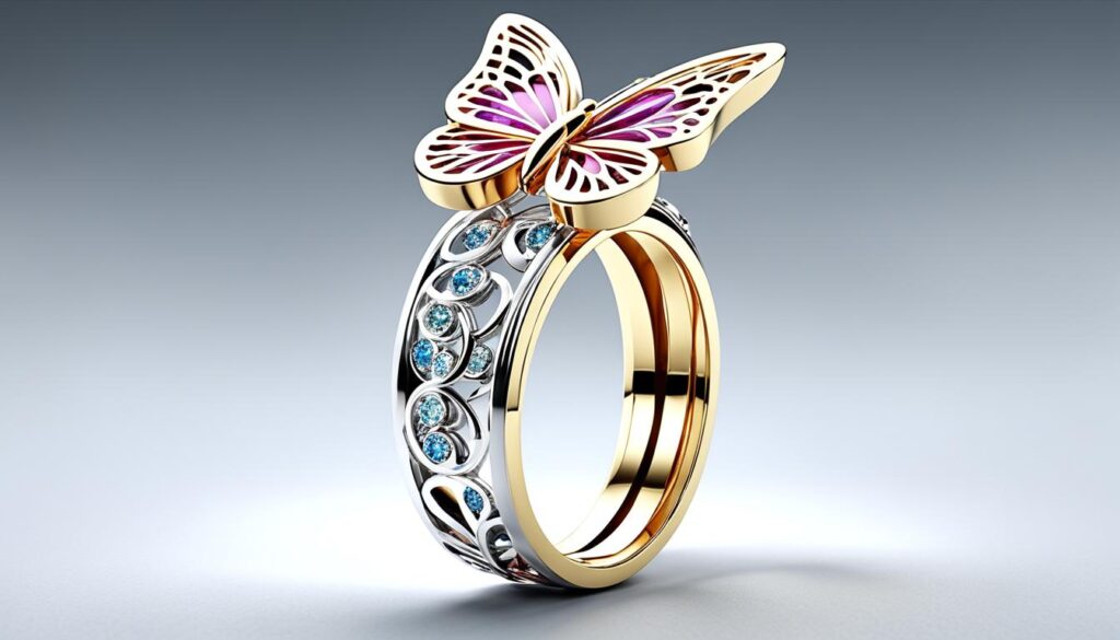 butterfly moving ring