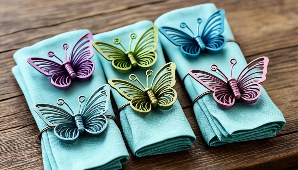 butterfly napkin rings