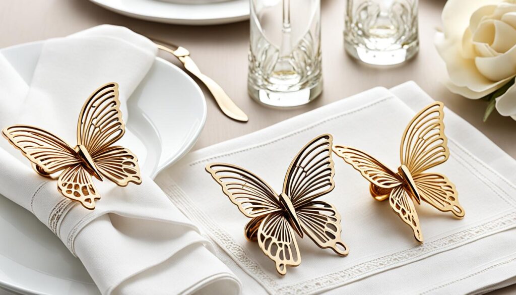 butterfly napkin rings