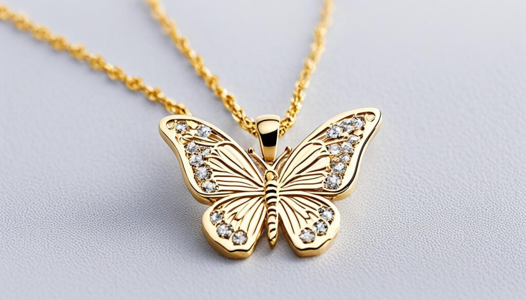 butterfly necklace gold