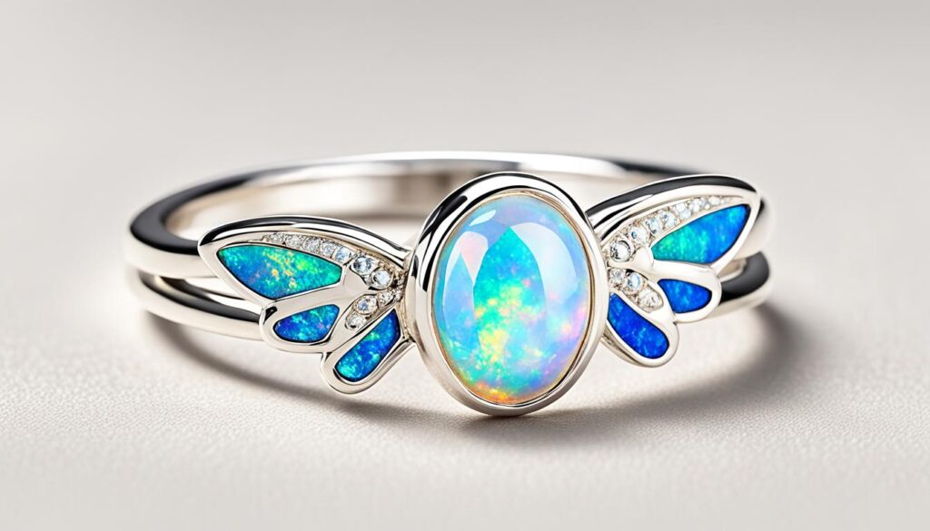 butterfly opal ring