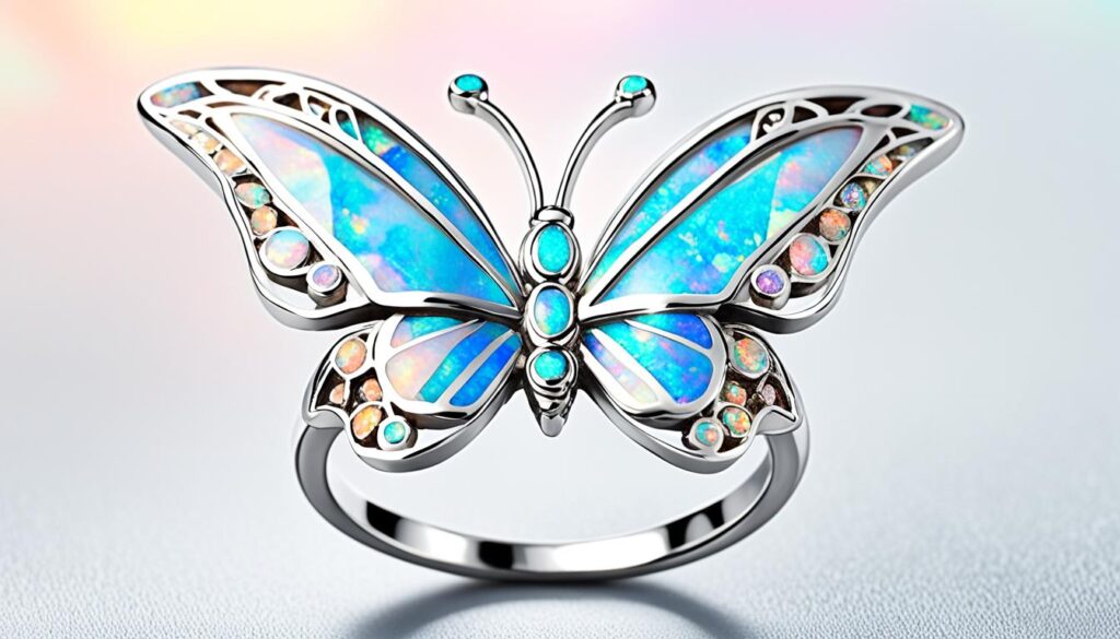 butterfly opal ring
