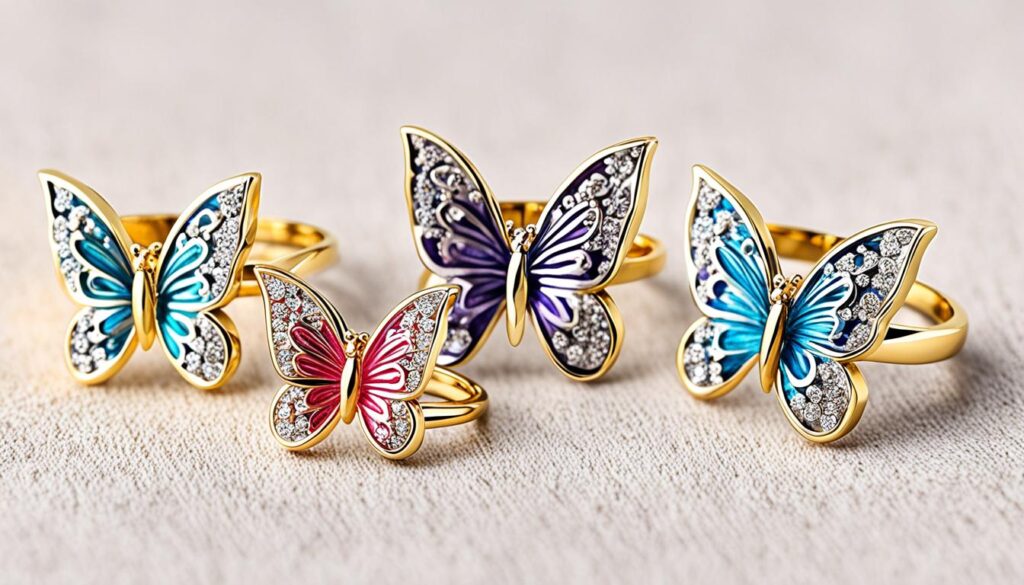 butterfly rings for women