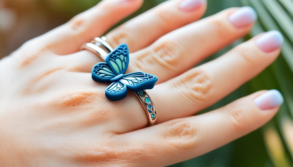 butterfly silicone ring