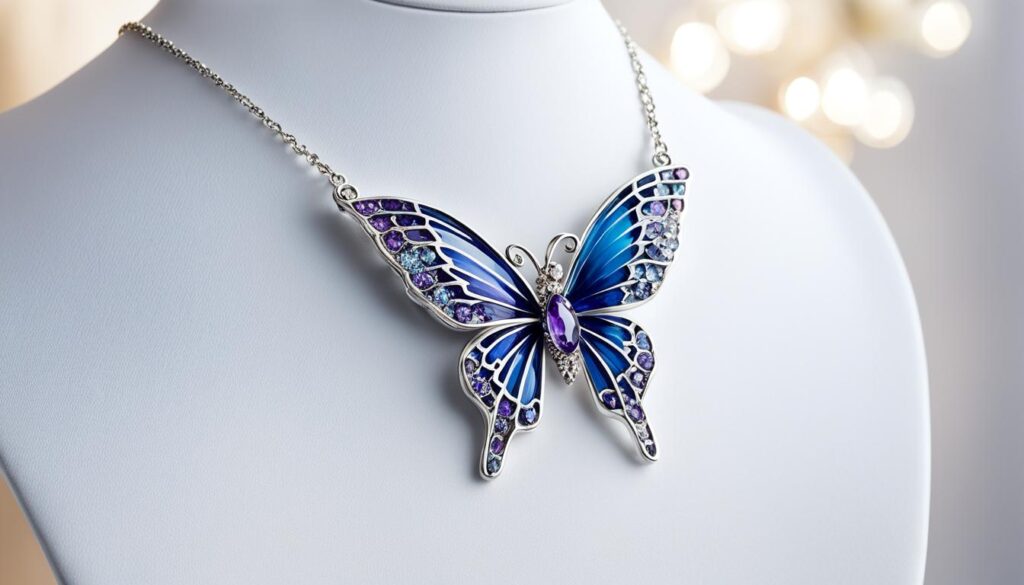 butterfly-themed wedding necklace