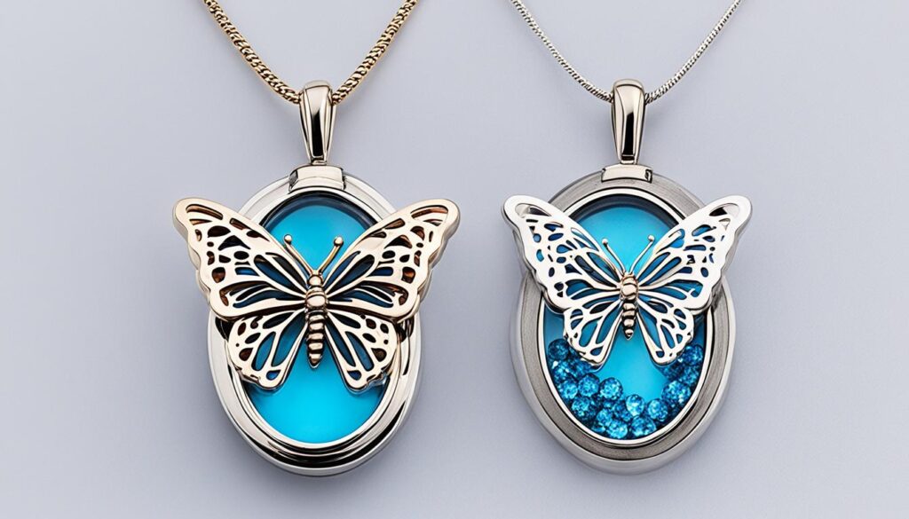 butterfly urn pendant