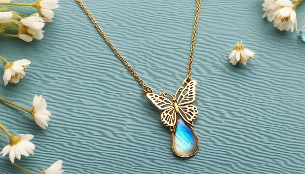 butterfly wing necklace
