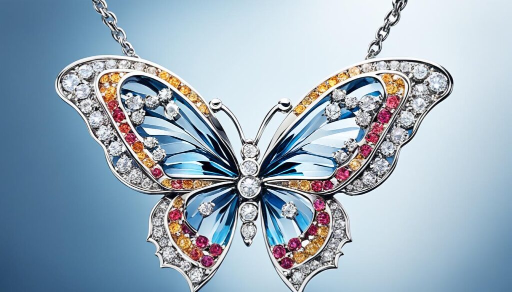 d for diamond butterfly necklace