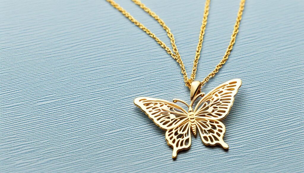 dainty butterfly necklace