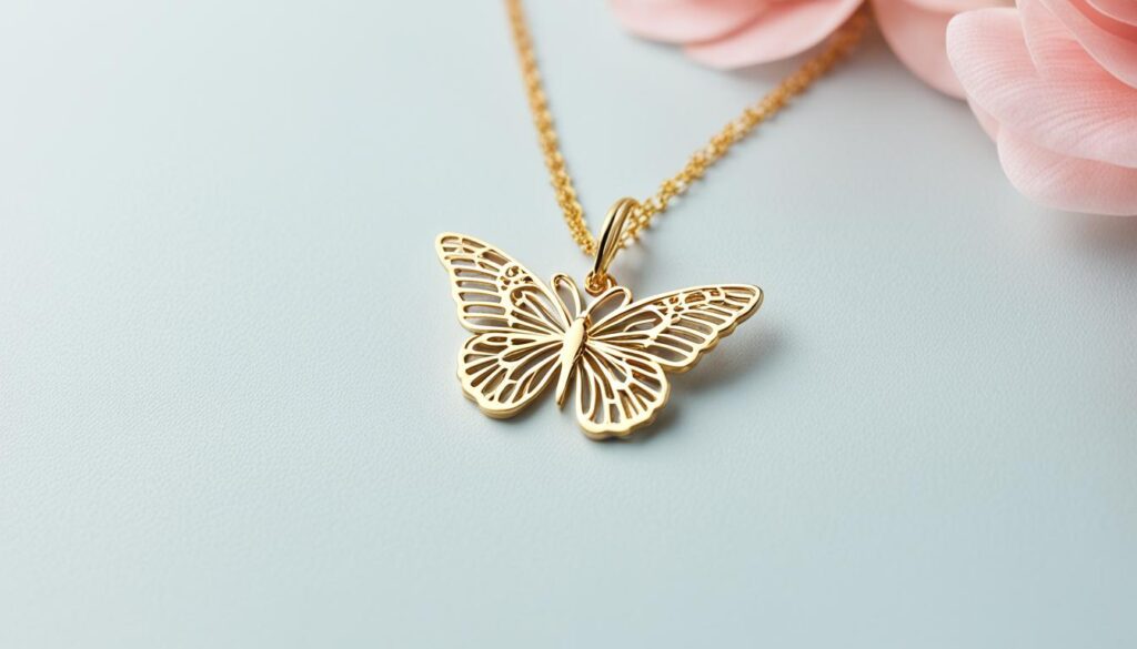 dainty butterfly necklace