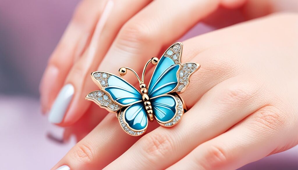 double butterfly ring