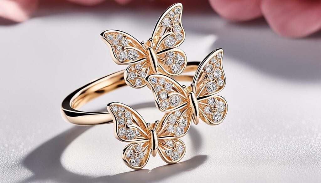 double butterfly ring craftsmanship