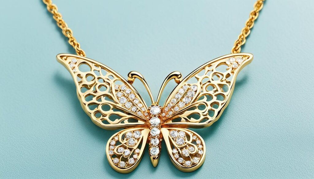 golden butterfly necklace