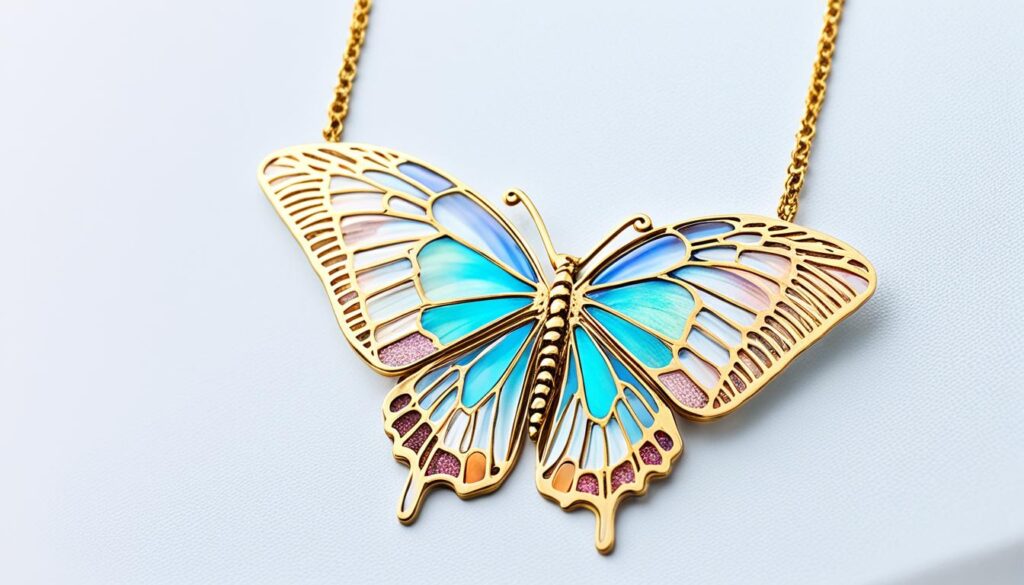 half butterfly necklace