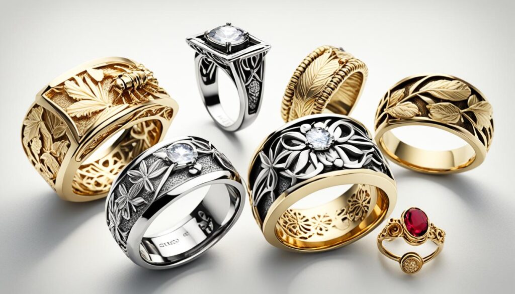 insect motif rings