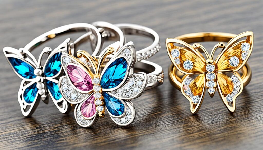 ladies' butterfly ring designs