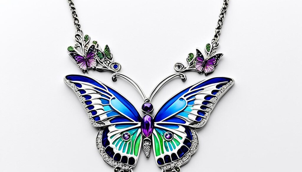 large butterfly necklace