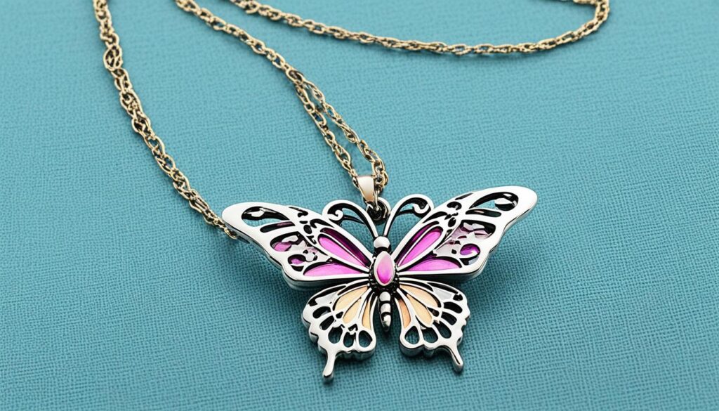 mood necklace butterfly