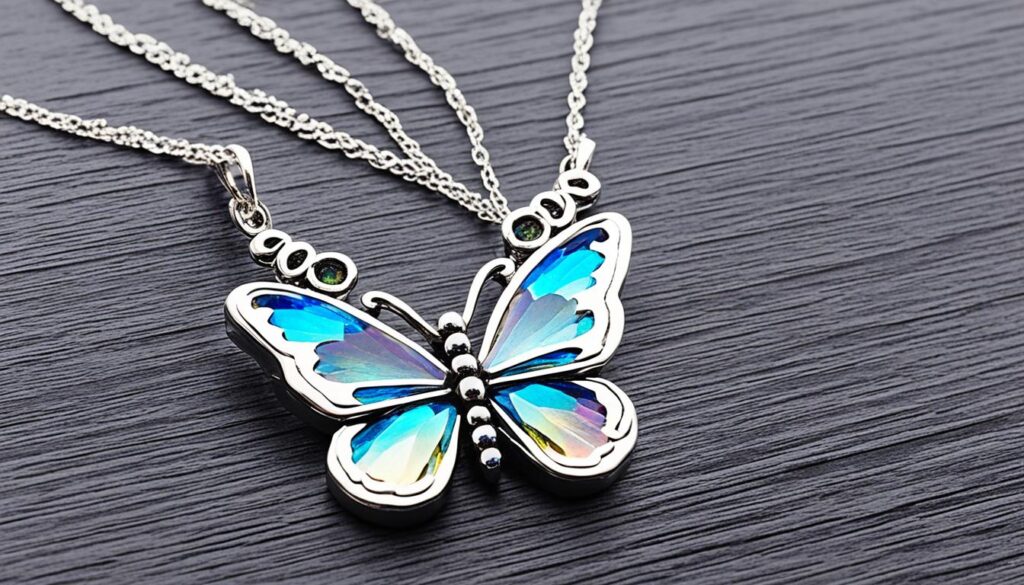 mood necklace butterfly