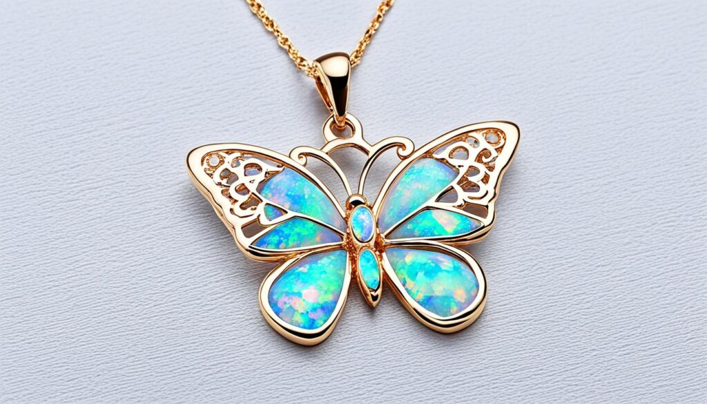 opal butterfly necklace